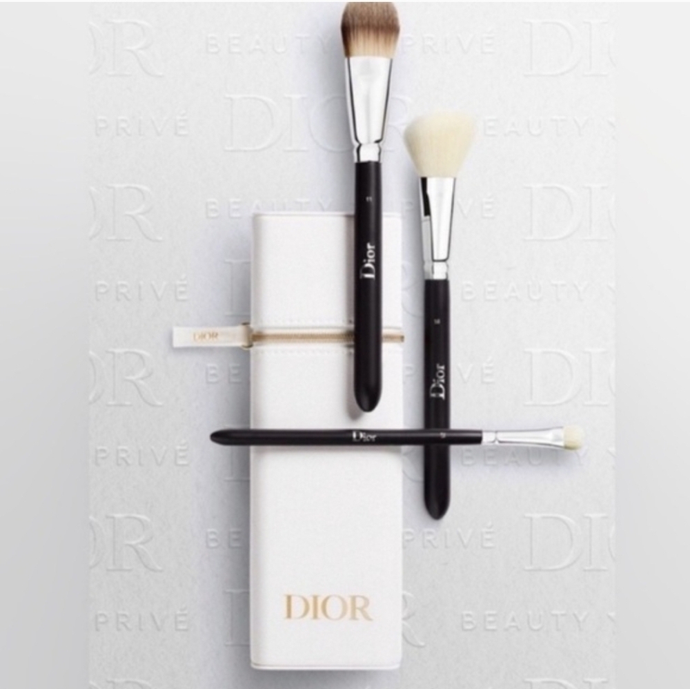 Dior Beauty Makeup Brush Set with Travel Pouch